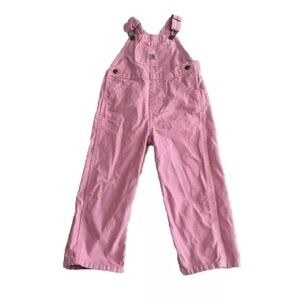 Carhartt Bib Overalls Toddler Girls 3T Pink Denim Pockets